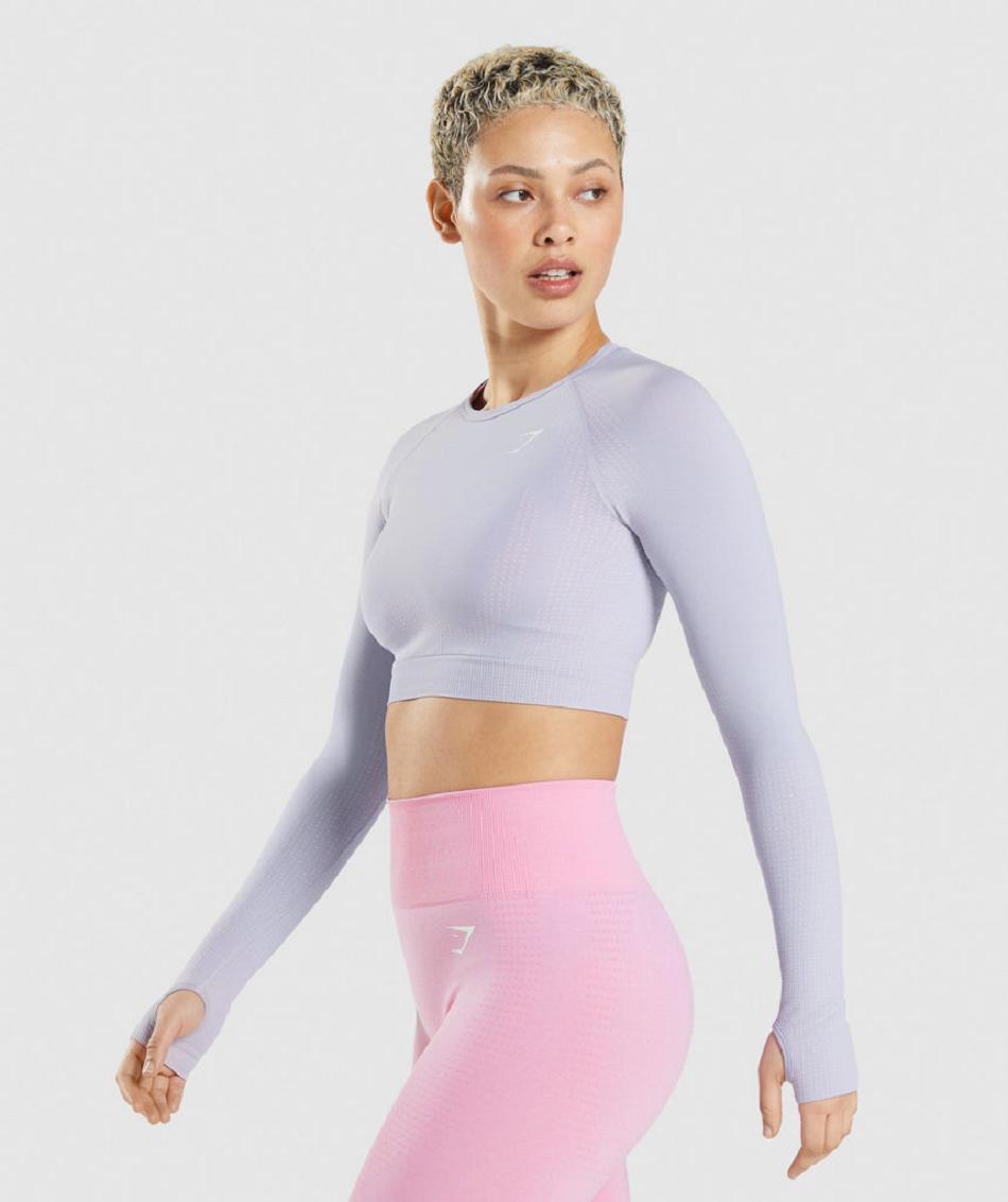 Gymshark Vital Seamless 2.0 Ženske Ošišane Majice Plave | HR 3617HAP